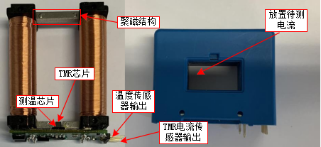 TMR電流傳感器與實物封裝